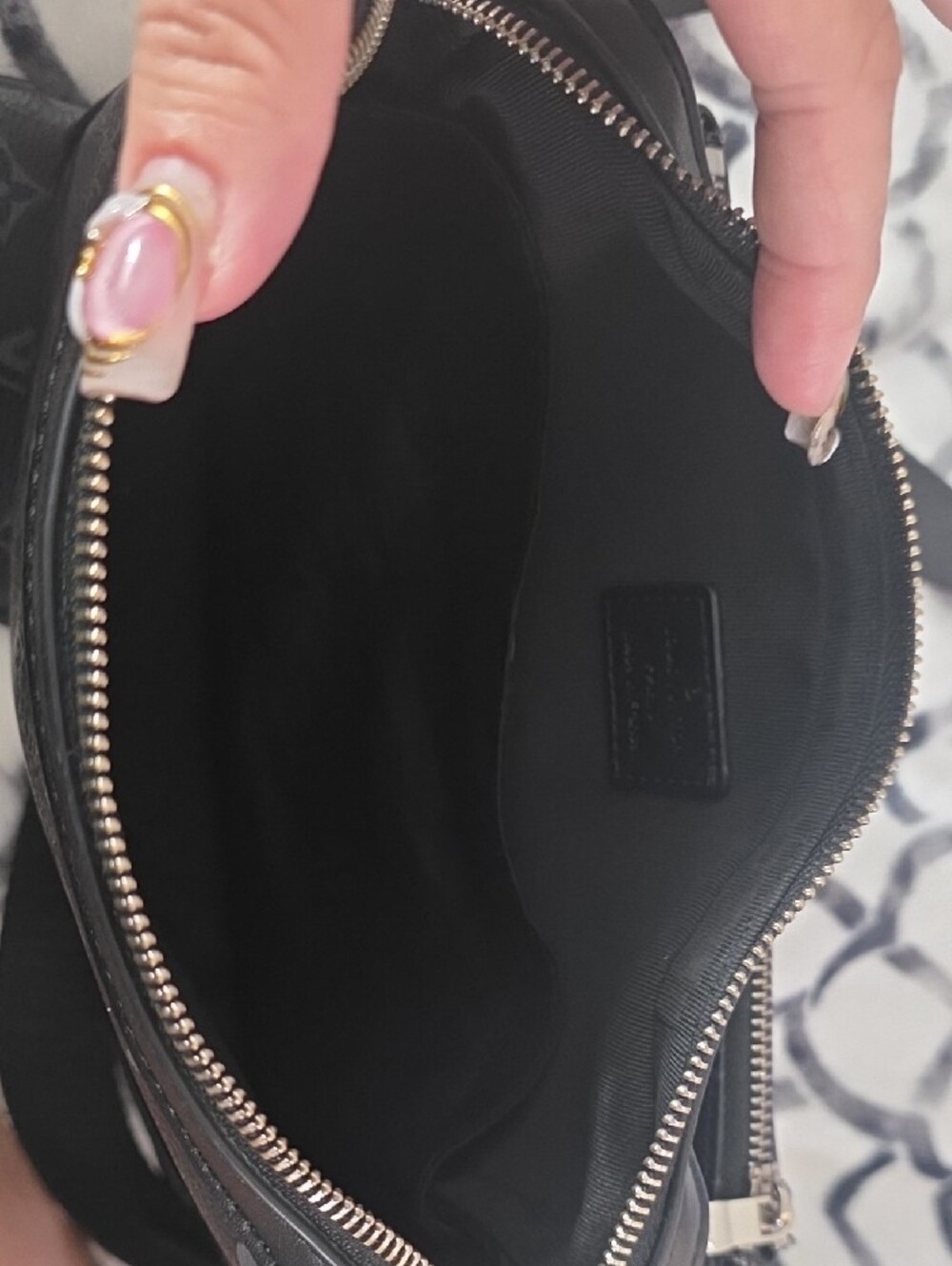 Louis Vuitton Black Monogram Shadow Messenger Bag with Strap - Picture 9 of 10